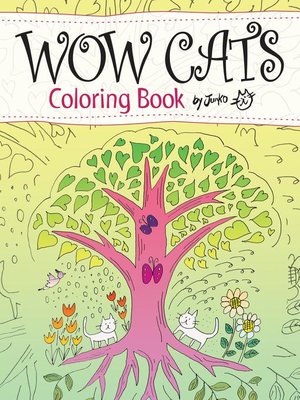 cover image of WOW CATS Coloring Book by Junko (Japanese-English edition)